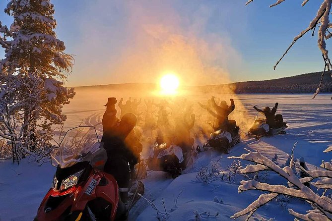 Afternoon Snowmobile Tour - Forest tracks, frozen lakes, and the Torne River