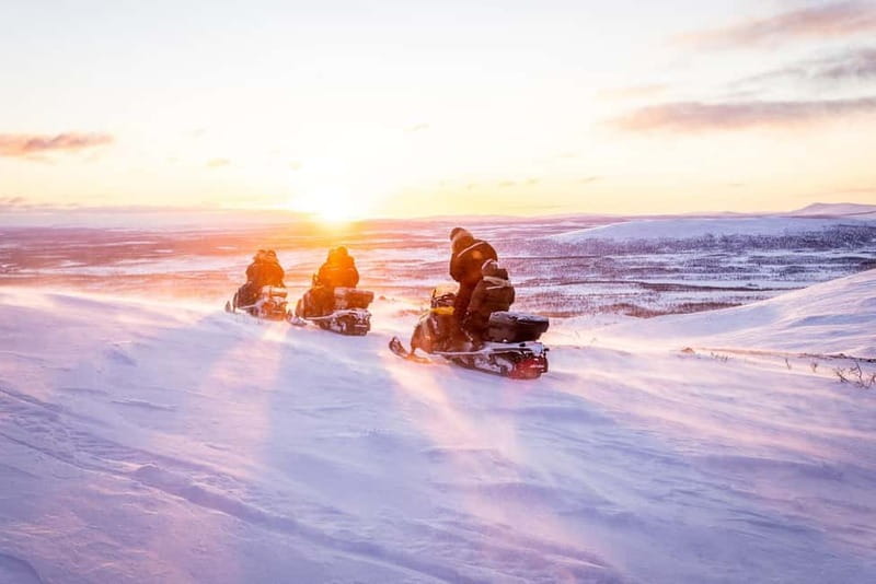 Arctic Dream - Snowmobile Safari to Lapland Viewpoint - The first snowmobile section, about 40 minutes