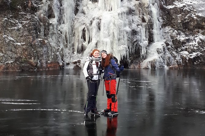 Beginner friendly Nordic Ice Skating On lakes in Stockholm - Gearing up with more than just skates