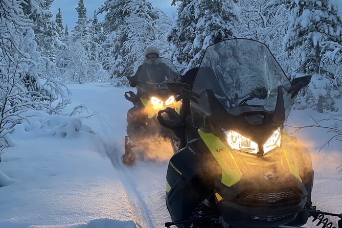 Day tour with snowmobile in Kiruna 10:30 am - What the shared snowmobile means