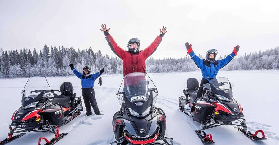 Luleå : Snowmobile - Forest and Ice Nature Tour 2h - Riding from Brändön Lodge into the Arctic winter