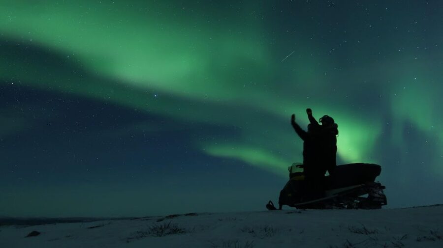 Premium Aurora Snowmobile Ride With Panoramic Views - A warm start at Máttaráhkká Northern Lights Lodge