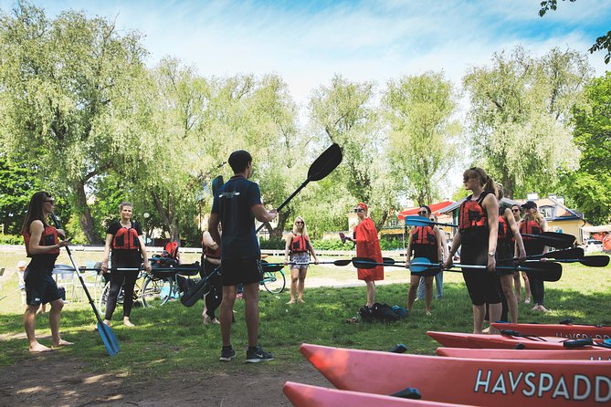Self-Guided Kayak Adventure In Central Stockholm (One-man kayak) - Paddling Toward Stockholm City Hall