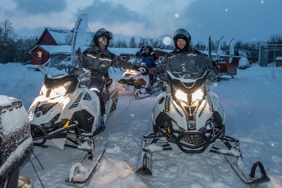 Snowmobile Adventure Abisko (Shared) - Following the snowy route through Abisko