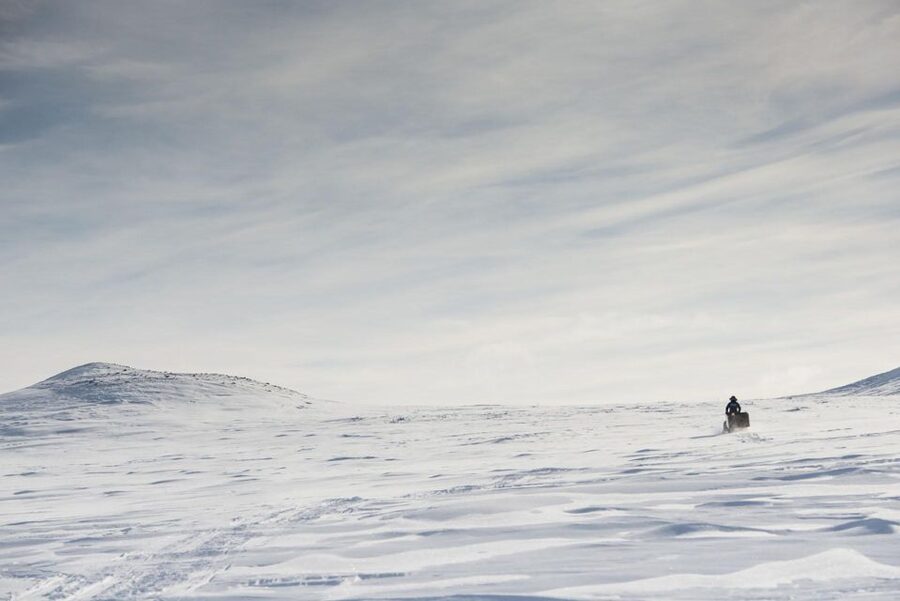 Snowmobile Adventure Abisko (Shared) - The safety briefing and first lesson