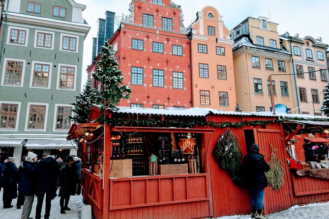 Stockholm Christmas Tour and Food Tasting Experience - Moose lights at Nybroplan