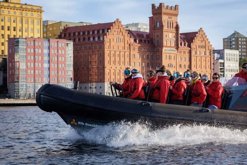 Stockholm: RIB Speed boat tour incl. island visit - Leaving Strandvägen in a stable RIB boat