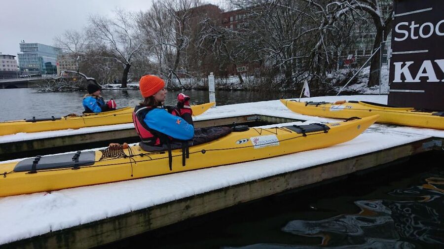 Stockholm: Winter City Kayaking Tour - Gamla Stan from a kayak