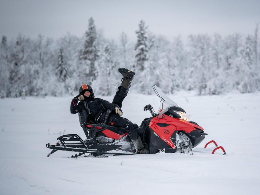Wilderness Tour with Snowmobile & Ice Fishing - Across frozen lakes, forests, and marshes